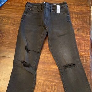 Gap distressed black denim pants